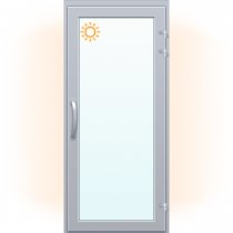 Алюминиевая дверь тёплая одностворчатая